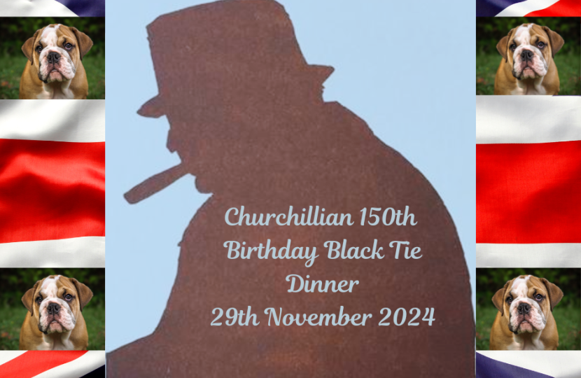 Event Graphic for Churchillian 150th Birthday Black Tie