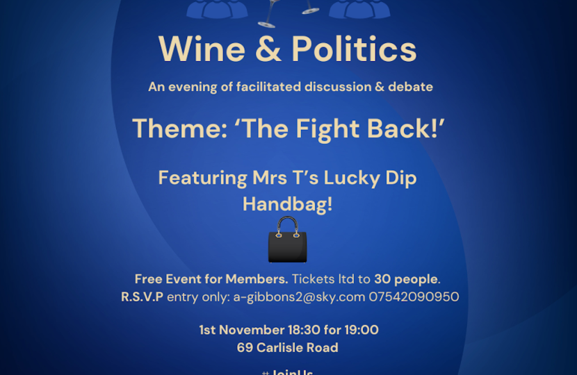 Wine and Politics event graphic