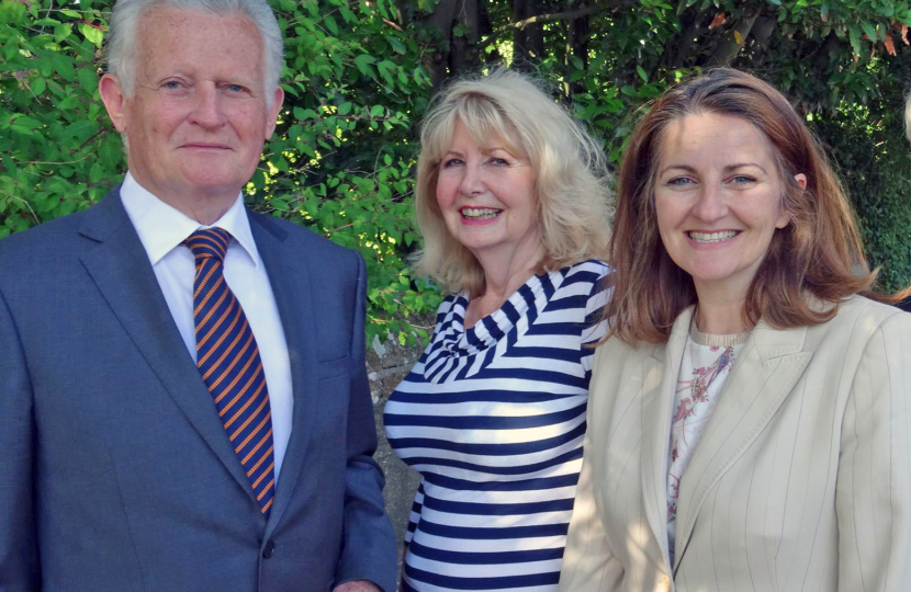 Pictured: Meads team: Cllr Robert Smart, Cllr Jane Lamb and Caroilne Ansell MP