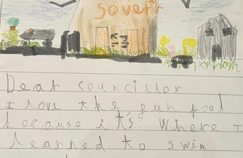 Image of Letter and drawing from Rufus aged 6 to Cllr. Shore