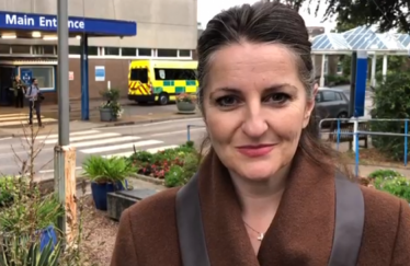 Eastbourne and Willingdon MP Caroline Ansell pictured outside of the DGH