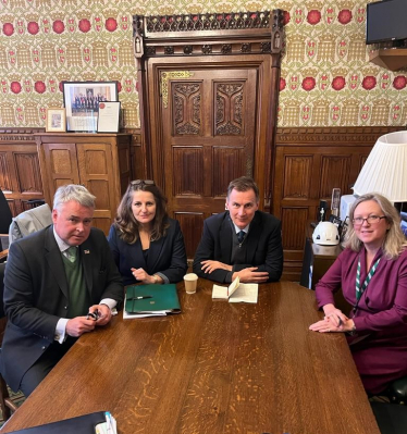 MP Caroline Ansell inside NO.11 Doing St. with the Chancellor, Jeremy Hunt, and his Treasury Team.